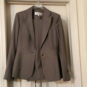 Jones New York Two Piece Flare Leg Gray Suit